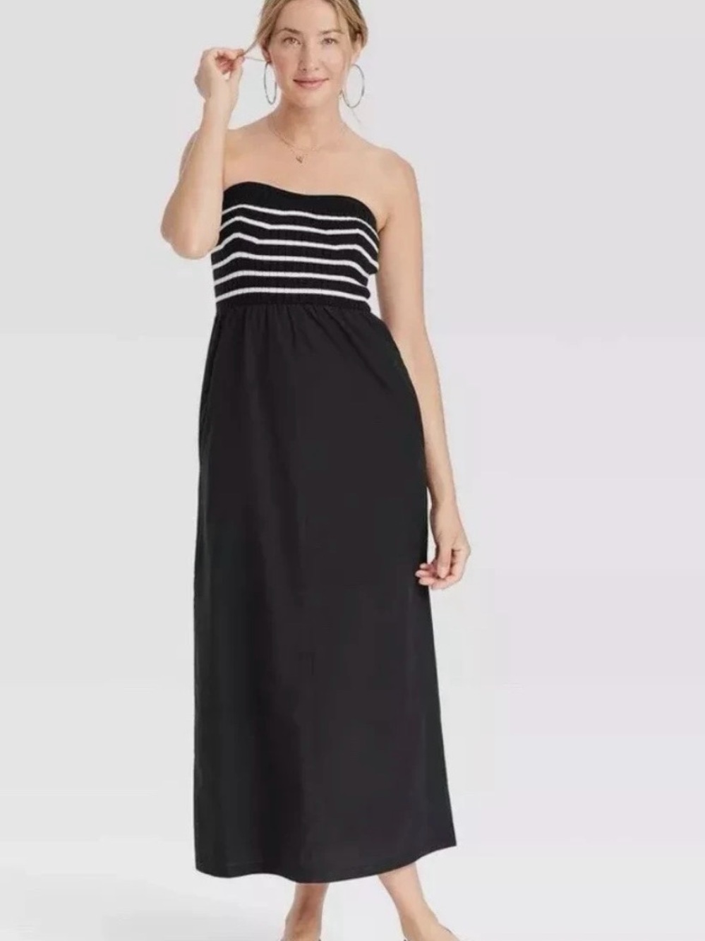 Universal Thread Women's Strapless Bandeau Midi Sweater Slip Dress - XL